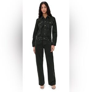 Agolde Esther Black Jean Jumpsuit
